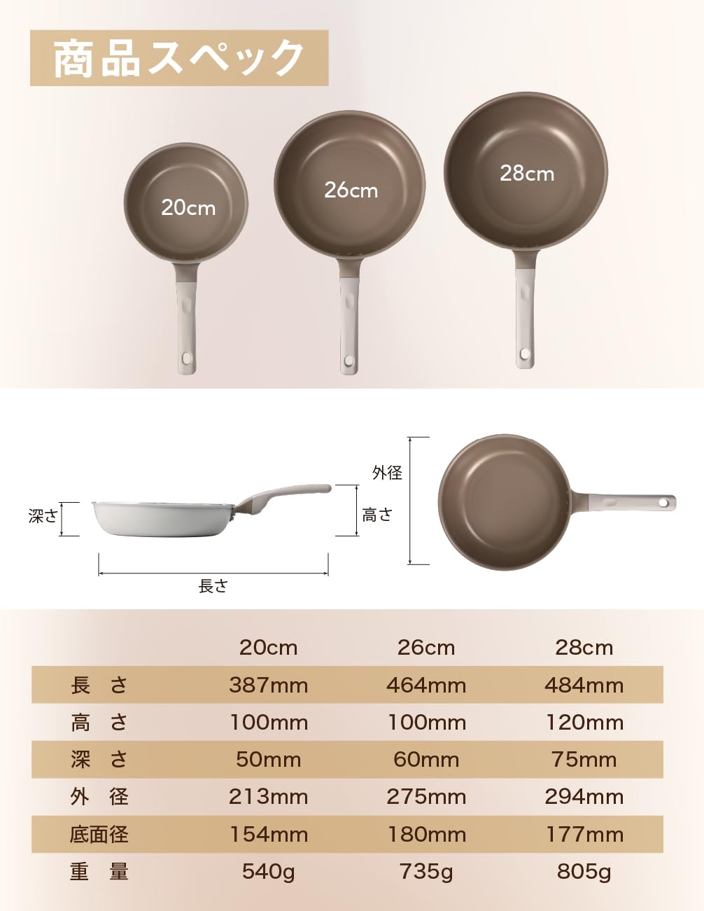 Amazon | tobest 【焦げつきにくい】 フライパン 26cm 保証付き
